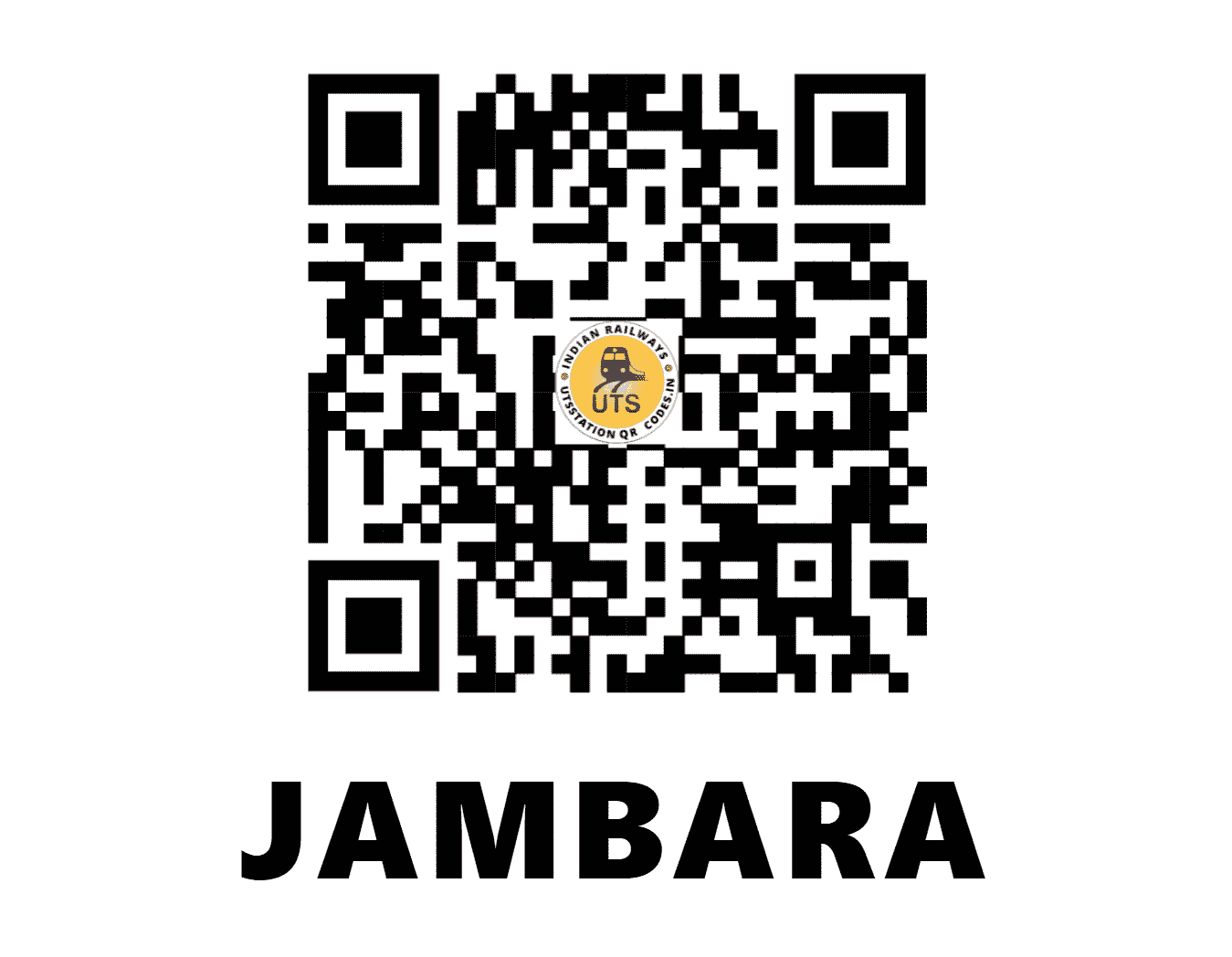 UTS QR Code for JAMBARA - JMV (CR - MADHYA PRADESH)
